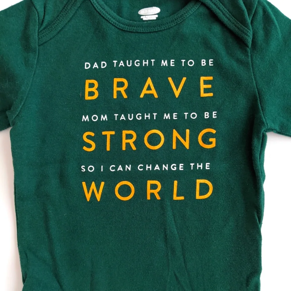 Old Navy Change The World Long Sleeve Bodysuit